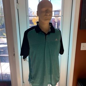 Adidas golf shirt. Large, teal and black in colour.